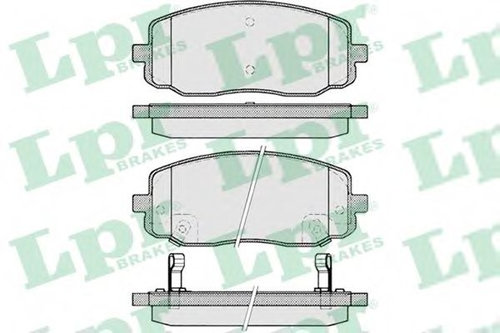 Set placute frana,frana disc HYUNDAI i10 (PA) (2007 - 2013) LPR 05P1220 piesa NOUA