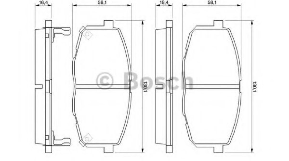 Set placute frana,frana disc HYUNDAI i30 (FD) (2007 - 2011) BOSCH 0 986 424 811 piesa NOUA