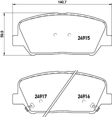 Set placute frana,frana disc HYUNDAI i30 (GD) (2011 - 2016) TEXTAR 2491501 piesa NOUA