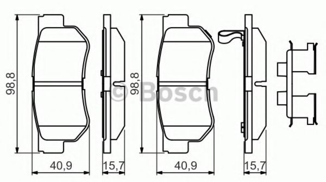 Set placute frana,frana disc HYUNDAI SANTA FE I (SM) (2000 - 2006) BOSCH 0 986 494 635 piesa NOUA