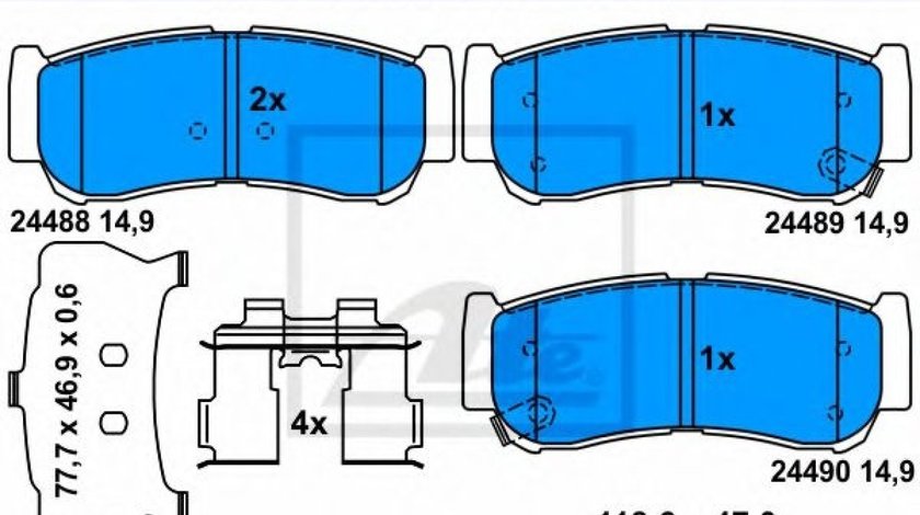 Set placute frana,frana disc HYUNDAI SANTA FE I (SM) (2000 - 2006) ATE 13.0460-5782.2 piesa NOUA