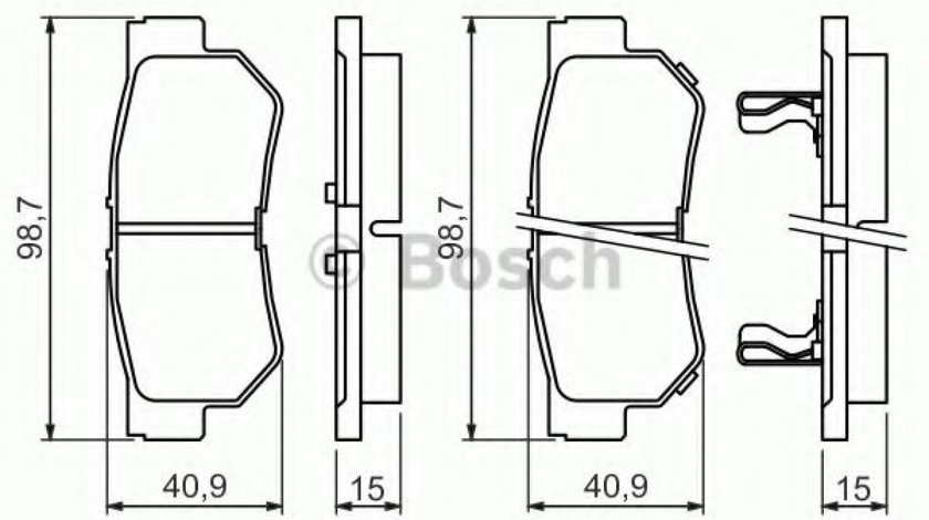 Set placute frana,frana disc HYUNDAI SANTA FE I (SM) (2000 - 2006) BOSCH 0 986 494 417 piesa NOUA