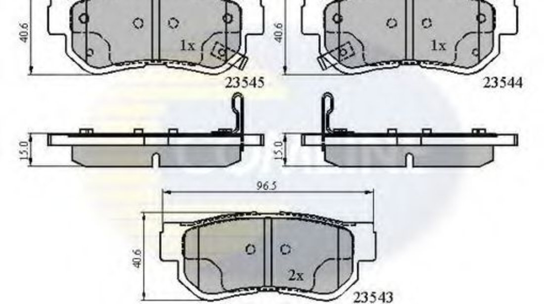 Set placute frana,frana disc HYUNDAI SANTA FE I (SM) (2000 - 2006) COMLINE CBP3935 piesa NOUA