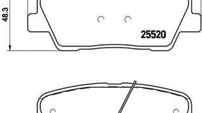 Set placute frana,frana disc HYUNDAI SANTA FE II (CM) (2005 - 2012) BREMBO P 30 063 piesa NOUA