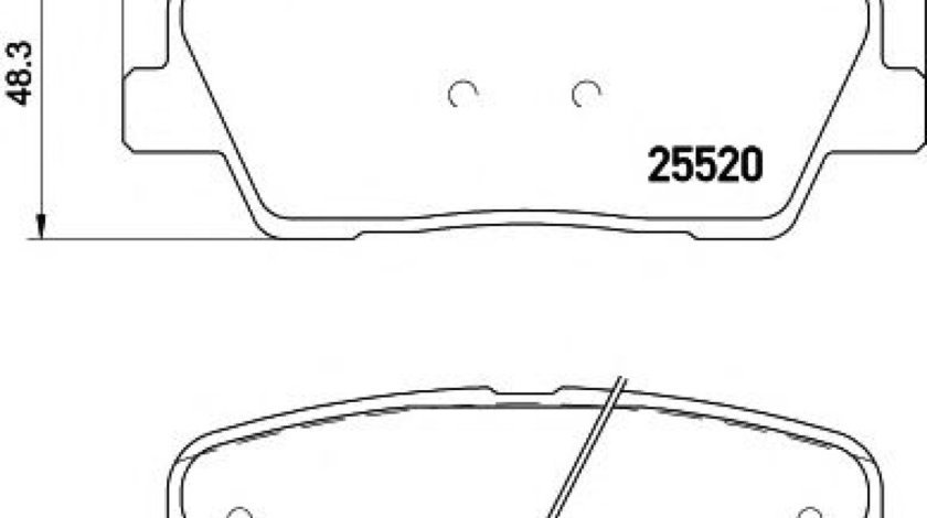 Set placute frana,frana disc HYUNDAI SANTA FE II (CM) (2005 - 2012) TEXTAR 2552001 piesa NOUA