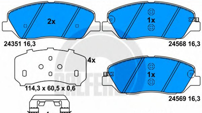 Set placute frana,frana disc HYUNDAI SANTA FE II (CM) (2005 - 2012) GALFER B1.G120-1031.2 piesa NOUA