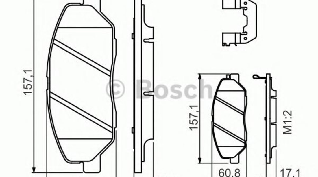 Set placute frana,frana disc HYUNDAI SANTA FE III (DM) (2012 - 2016) BOSCH 0 986 494 631 piesa NOUA