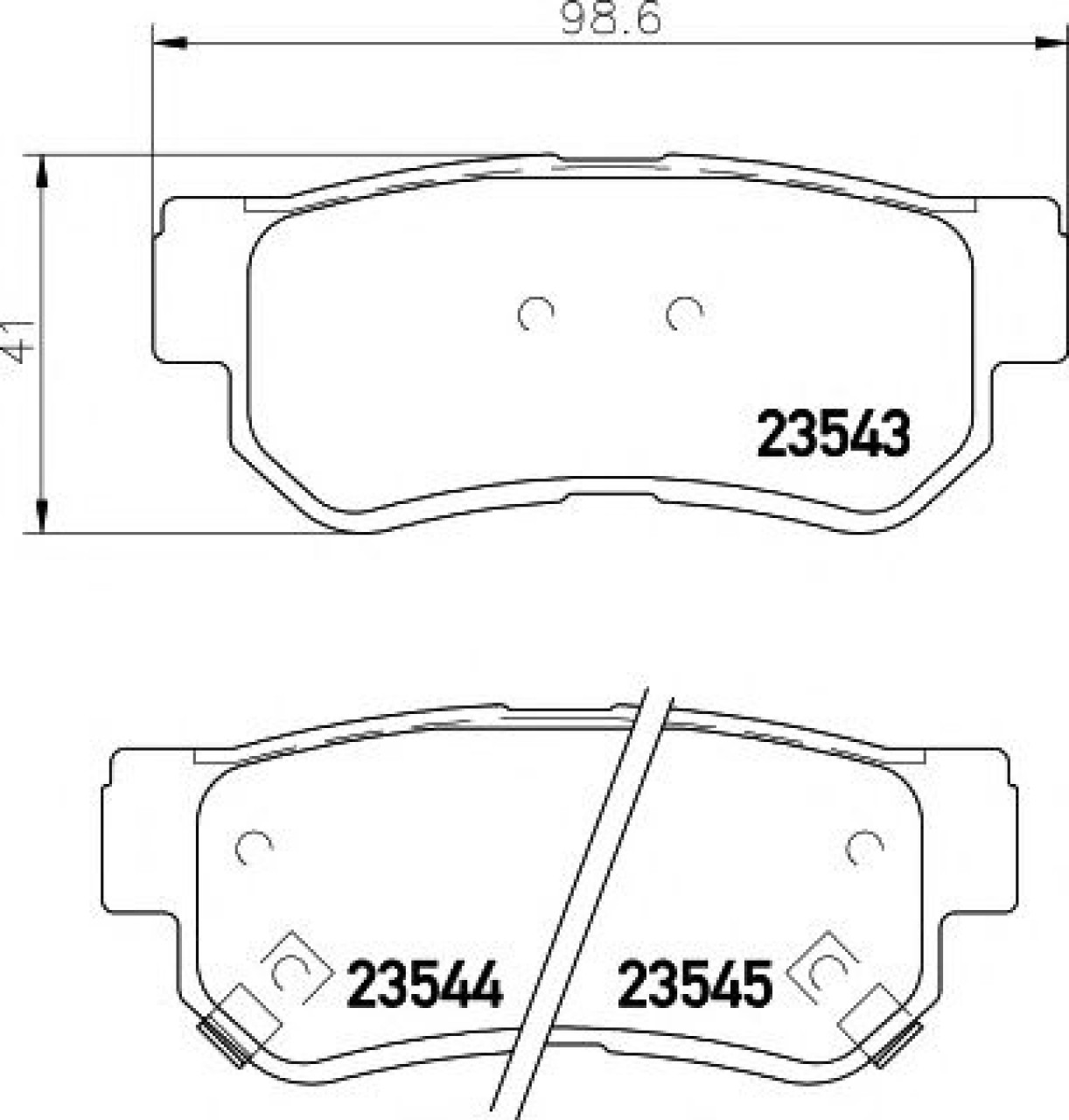 Set placute frana,frana disc HYUNDAI SONATA IV (EF) (1998 - 2005) TEXTAR 2354301 piesa NOUA