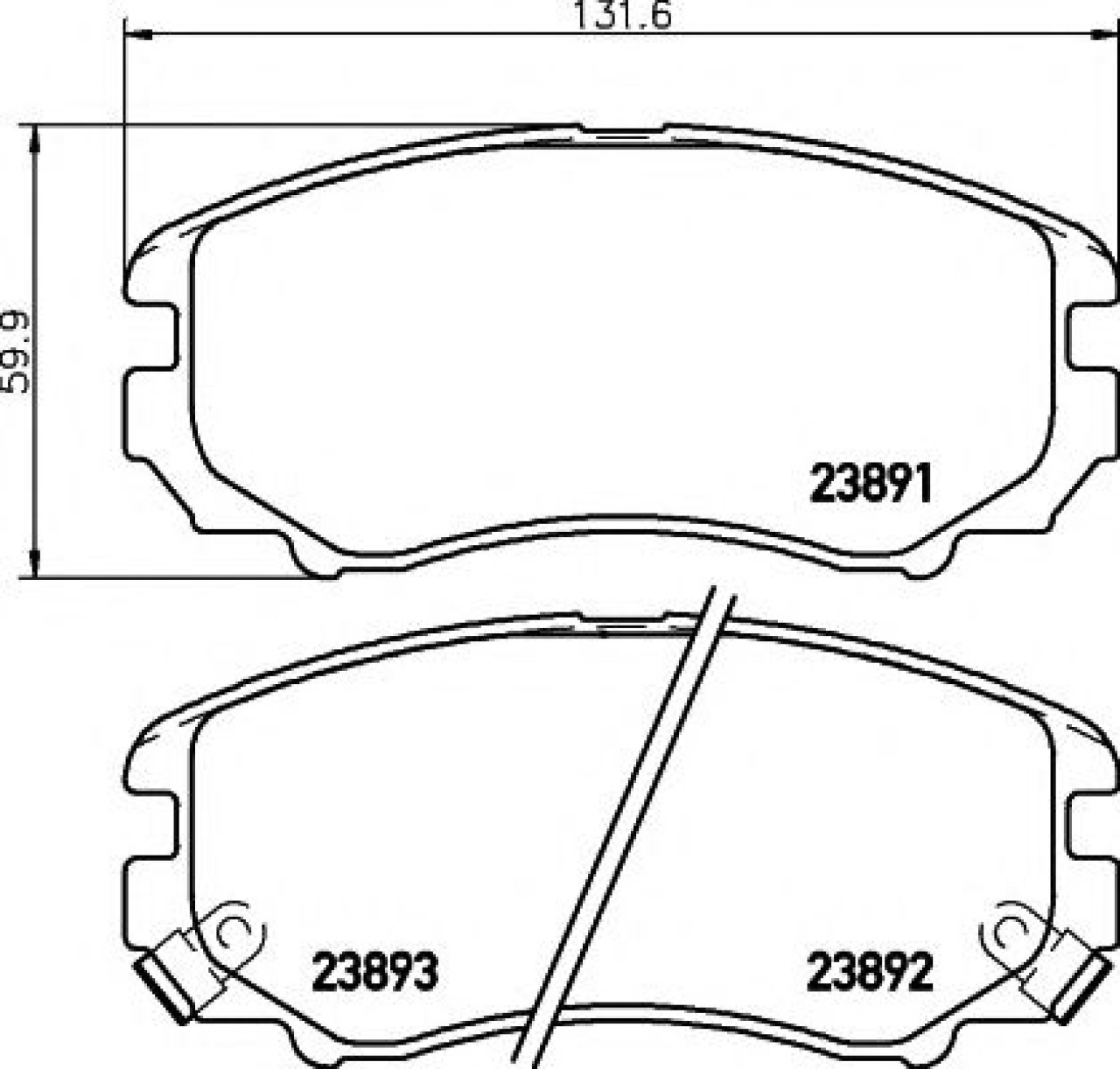 Set placute frana,frana disc HYUNDAI SONATA IV (EF) (1998 - 2005) TEXTAR 2389101 piesa NOUA