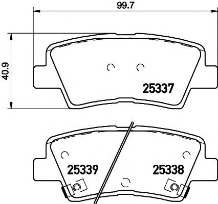 Set placute frana,frana disc HYUNDAI SONATA V (NF) (2005 - 2010) TEXTAR 2533701 piesa NOUA