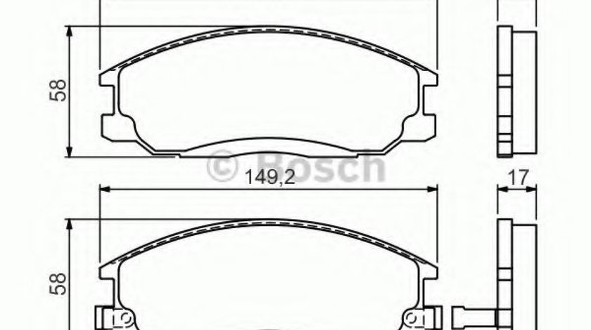 Set placute frana,frana disc HYUNDAI TRAJET (FO) (2000 - 2008) BOSCH 0 986 424 729 piesa NOUA