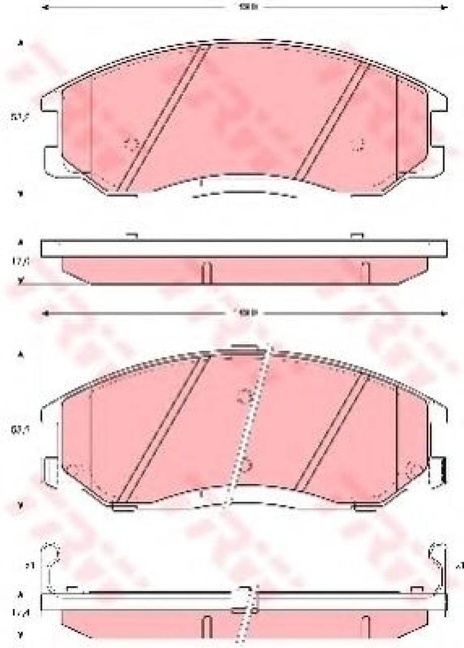 Set placute frana,frana disc HYUNDAI TRAJET (FO) (2000 - 2008) TRW GDB3244 piesa NOUA