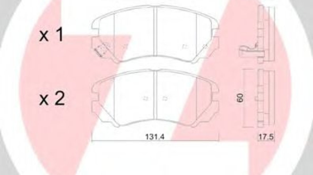 Set placute frana,frana disc HYUNDAI TUCSON (JM) (2004 - 2010) ZIMMERMANN 23891.170.1 piesa NOUA