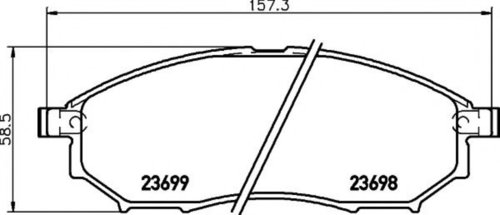 Set placute frana,frana disc INFINITI FX (2002 - 2008) TEXTAR 2369801 piesa NOUA