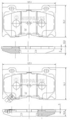 Set placute frana,frana disc INFINITI FX (2008 - 2016) NIPPARTS N3601107 piesa NOUA