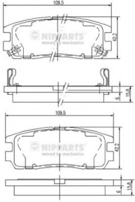 Set placute frana,frana disc ISUZU D-MAX platou / sasiu (8DH) (2007 - 2016) NIPPARTS J3619001 piesa NOUA