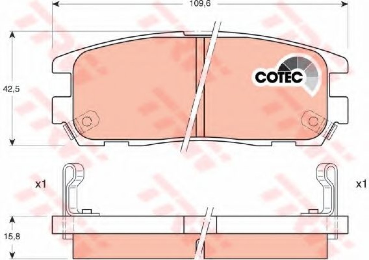 Set placute frana,frana disc ISUZU TROOPER (UB) (1991 - 2000) TRW GDB1187 piesa NOUA