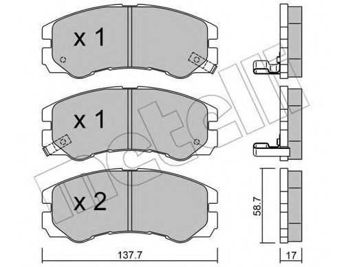 Set placute frana,frana disc ISUZU TROOPER deschis (2000 - 2016) METELLI 22-0357-0 piesa NOUA