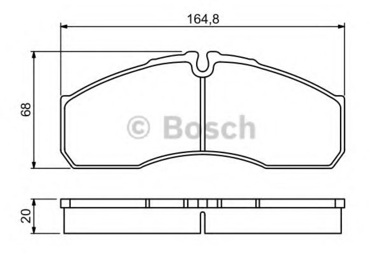 Set placute frana,frana disc IVECO DAILY III platou / sasiu (1999 - 2006) BOSCH 0 986 494 266 piesa NOUA