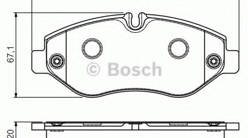 Set placute frana,frana disc IVECO DAILY IV bus (2006 - 2011) BOSCH 0 986 495 113 piesa NOUA