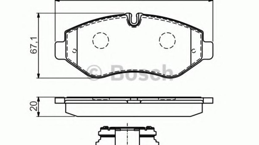 Set placute frana,frana disc IVECO DAILY V platou / sasiu (2011 - 2014) BOSCH 0 986 494 582 piesa NOUA