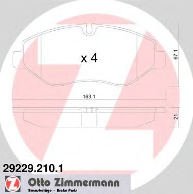 Set placute frana,frana disc IVECO DAILY V autobasculanta (2011 - 2014) ZIMMERMANN 29229.210.1 piesa NOUA