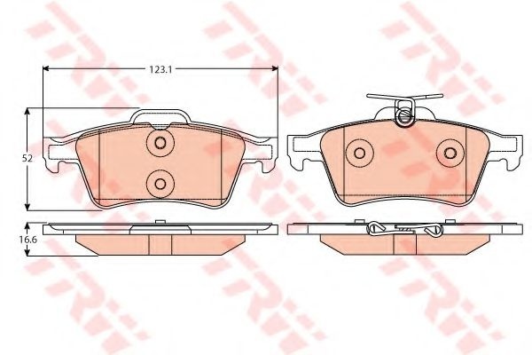 Set placute frana,frana disc JAGUAR XF (CC9) (2008 - 2015) TRW GDB2086 piesa NOUA