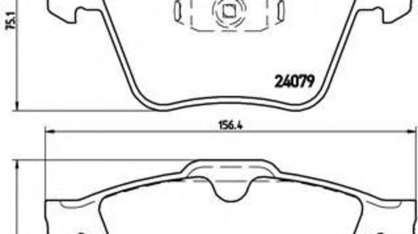 Set placute frana,frana disc JAGUAR XF (CC9) (2008 - 2015) BREMBO P 36 027 piesa NOUA