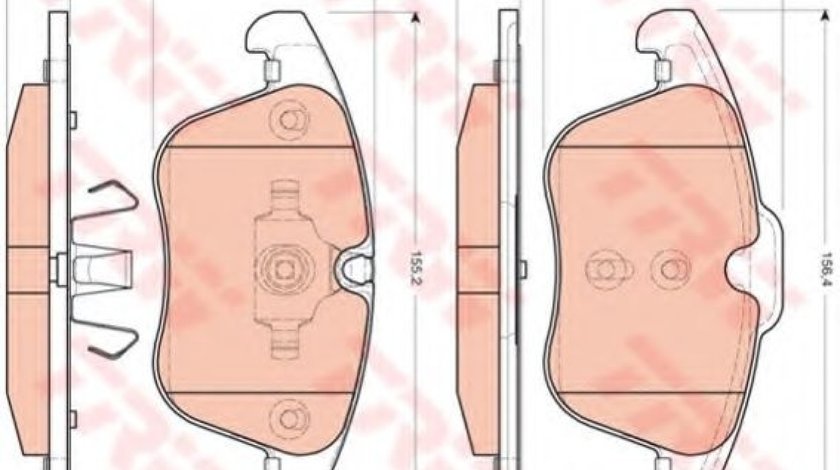 Set placute frana,frana disc JAGUAR XJ (N3, X350, X358) (2003 - 2009) TRW GDB1705 piesa NOUA