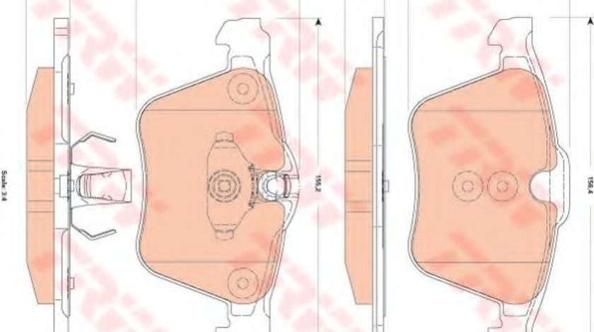 Set placute frana,frana disc JAGUAR XJ (NNA, X35, J12, J24) (2009 - 2016) TRW GDB1835 piesa NOUA