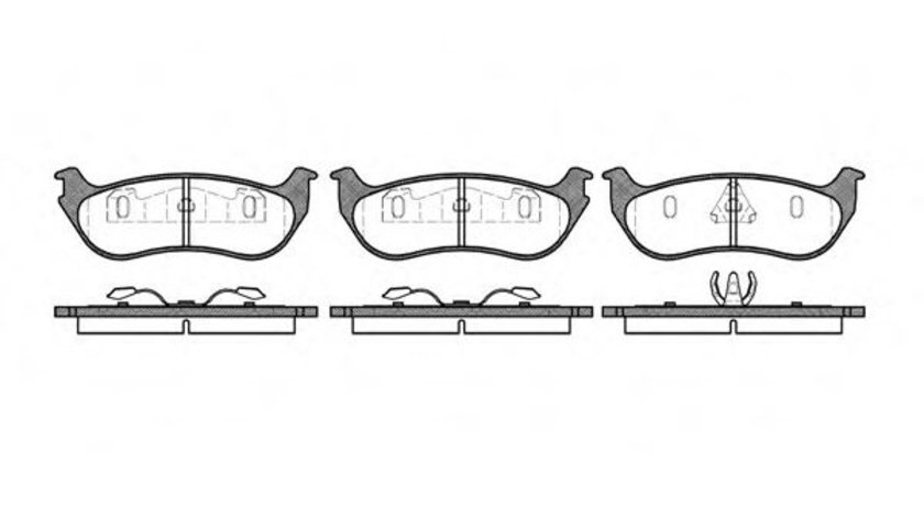 Set placute frana,frana disc JEEP CHEROKEE (KJ) (2001 - 2008) REMSA 0628.75 piesa NOUA