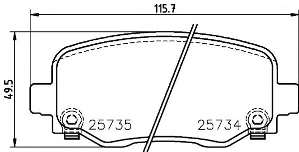 Set placute frana,frana disc JEEP CHEROKEE (KL) (2013 - 2016) TEXTAR 2573401 piesa NOUA