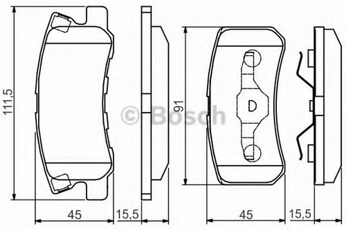 Set placute frana,frana disc JEEP COMPASS (MK49) (2006 - 2016) BOSCH 0 986 495 172 piesa NOUA