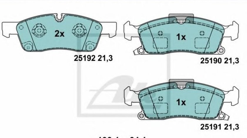 Set placute frana,frana disc JEEP GRAND CHEROKEE IV (WK, WK2) (2010 - 2016) ATE 13.0470-7282.2 piesa NOUA