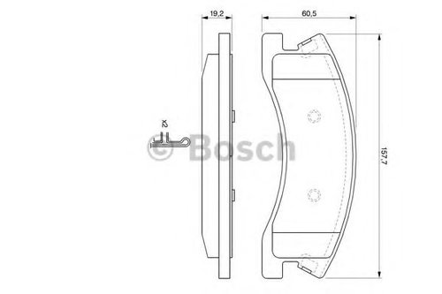 Set placute frana,frana disc JEEP GRAND CHEROKEE II (WJ, WG) (1998 - 2005) BOSCH 0 986 424 823 piesa...