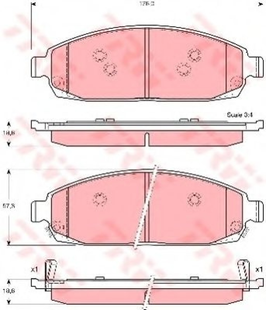 Set placute frana,frana disc JEEP GRAND CHEROKEE III (WH, WK) (2005 - 2010) TRW GDB4136 piesa NOUA