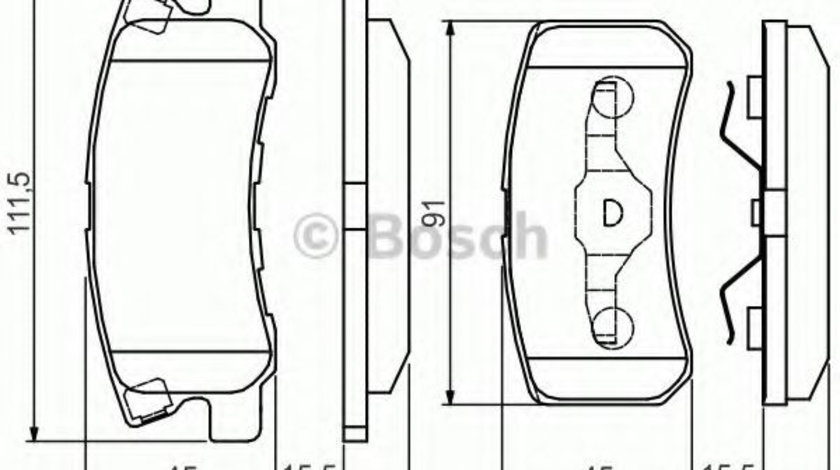 Set placute frana,frana disc JEEP PATRIOT (MK74) (2007 - 2016) BOSCH 0 986 495 172 piesa NOUA