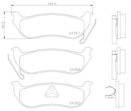 Set placute frana,frana disc JEEP WRANGLER II (TJ) (1996 - 2008) BREMBO P 37 009 piesa NOUA