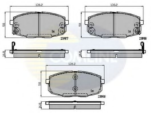 Set placute frana,frana disc KIA CEED Hatchback (ED) (2006 - 2012) COMLINE CBP31798 piesa NOUA