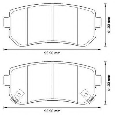 Set placute frana,frana disc KIA CEED (JD) (2012 - 2016) JURID 572590JC piesa NOUA