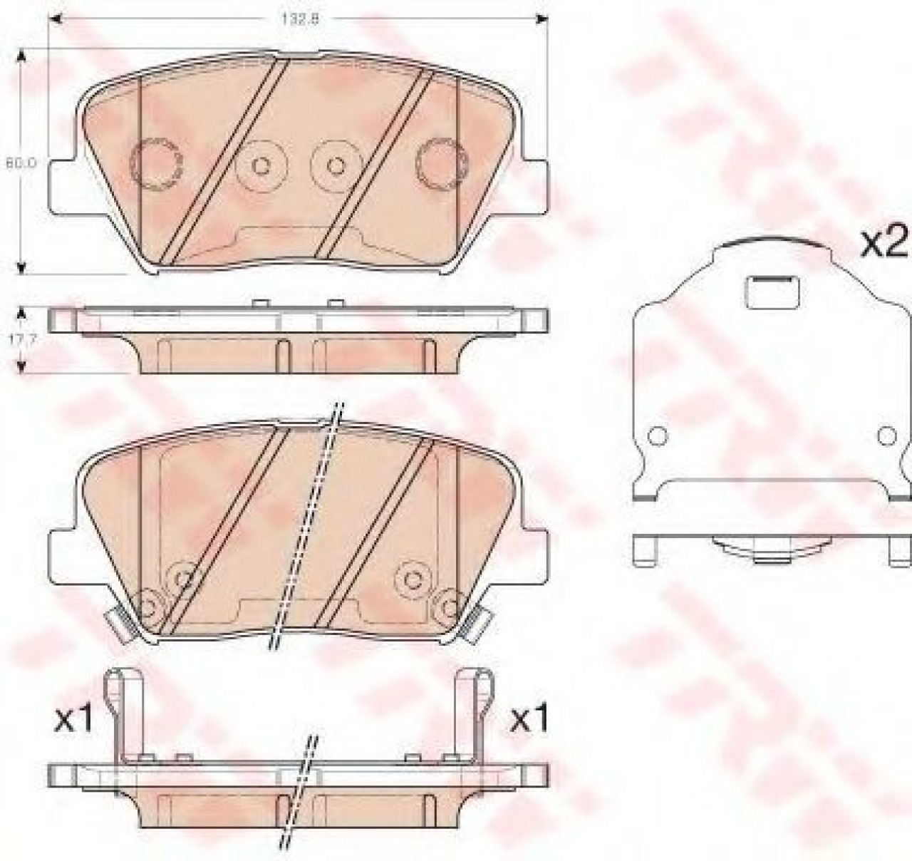 Set placute frana,frana disc KIA CEED (JD) (2012 - 2016) TRW GDB3549 piesa NOUA