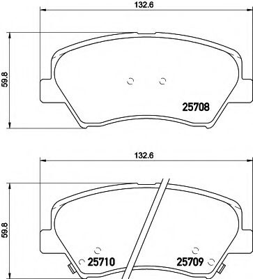 Set placute frana,frana disc KIA CEED (JD) (2012 - 2016) TEXTAR 2570801 piesa NOUA