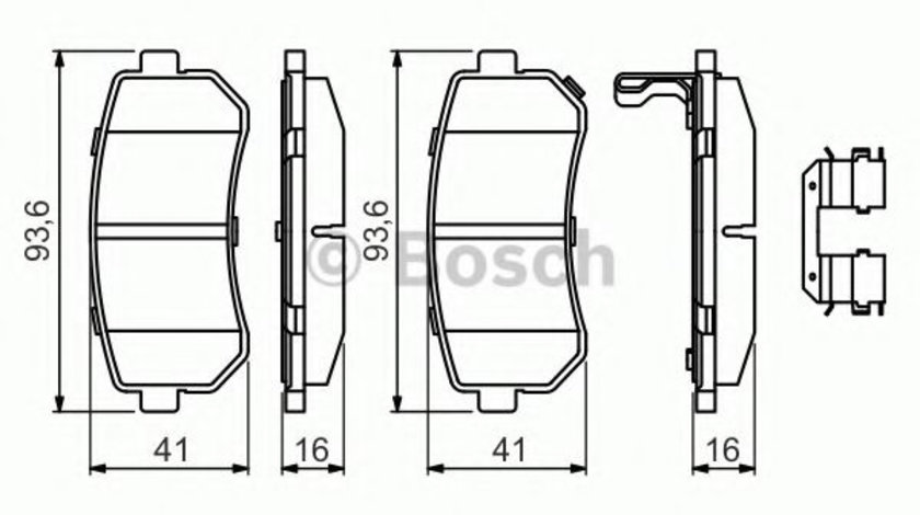 Set placute frana,frana disc KIA CEED (JD) (2012 - 2016) BOSCH 0 986 494 627 piesa NOUA