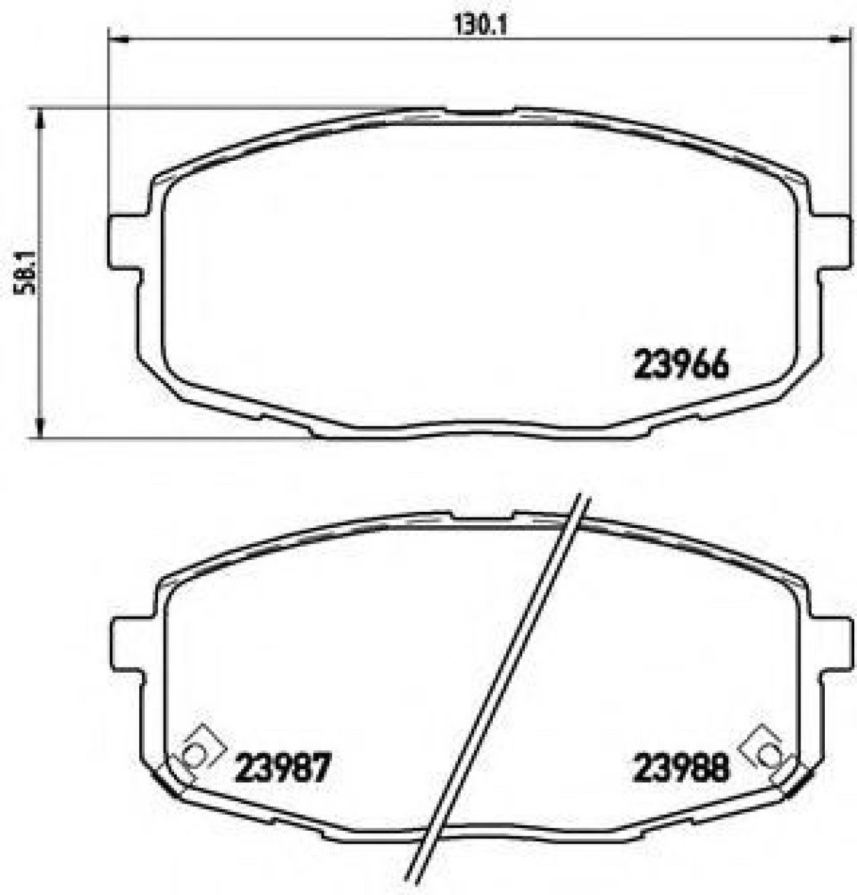 Set placute frana,frana disc KIA CEED SW (ED) (2007 - 2012) BREMBO P 30 034 piesa NOUA