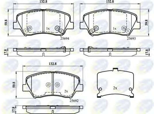 Set placute frana,frana disc KIA CEED SW (JD) (2012 - 2016) COMLINE CBP32152 piesa NOUA