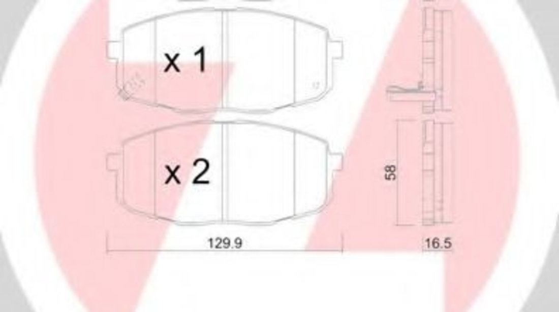 Set placute frana,frana disc KIA CERATO II limuzina (TD) (2009 - 2016) ZIMMERMANN 23966.165.1 piesa NOUA