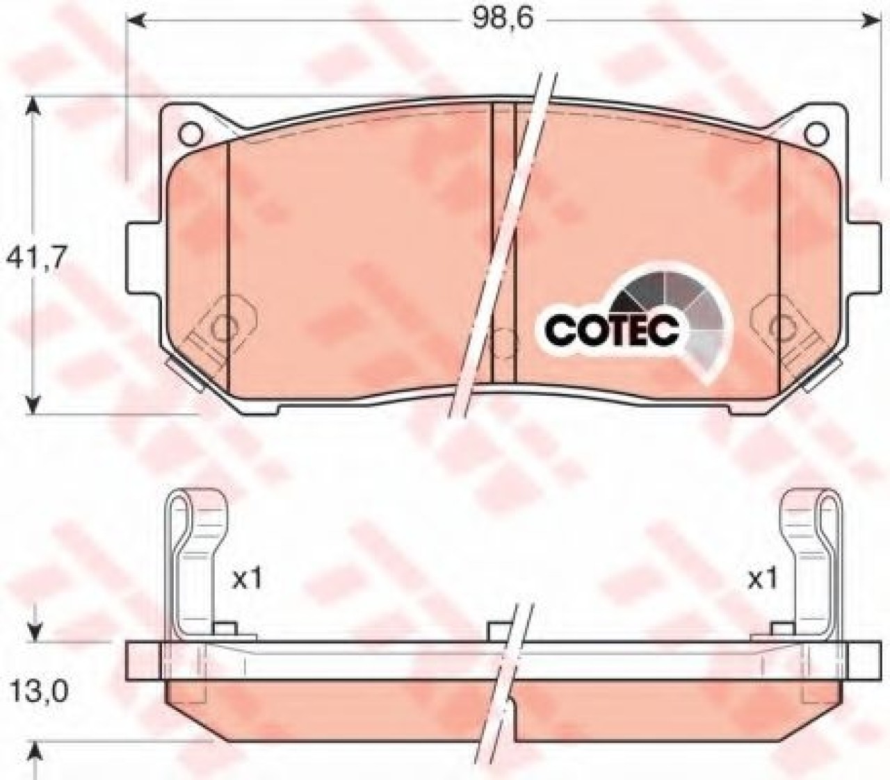 Set placute frana,frana disc KIA CERATO limuzina (2001 - 2004) TRW GDB3203 piesa NOUA