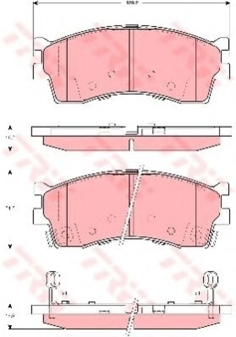 Set placute frana,frana disc KIA CERATO limuzina (2001 - 2004) TRW GDB3285 piesa NOUA