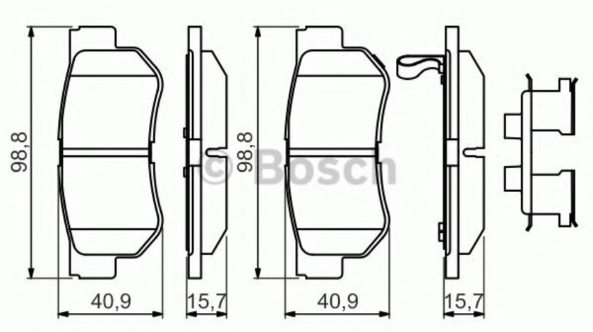 Set placute frana,frana disc KIA MAGENTIS (GD) (2001 - 2005) BOSCH 0 986 494 635 piesa NOUA