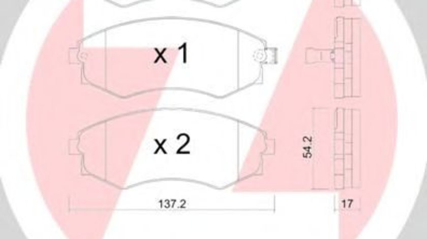 Set placute frana,frana disc KIA MAGENTIS (GD) (2001 - 2005) ZIMMERMANN 21725.170.1 piesa NOUA